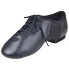 Oasap Unisex Leather Lace Up Split Sole Jazz Dance Shoes