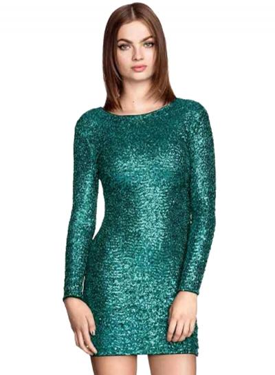 Oasap Women's Sequin Backless Bodycon Dress