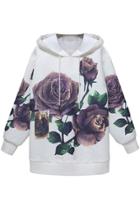 Oasap Rose Chic Textured Hoodie