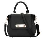Oasap Cross Pu Square Shoulder Bag With Top Handle