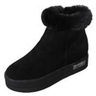 Oasap Ankle Solid Color Height Increasing Platform Snow Shoes