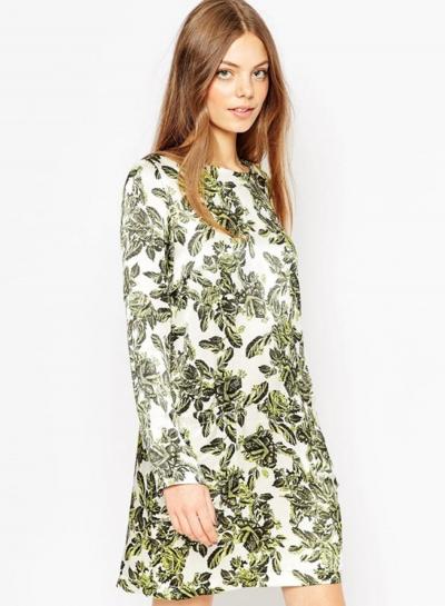 Oasap Women's Floral Graphic Shift Dress