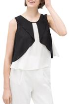 Oasap Women's Color Block Back Slit False Two Piece Tank