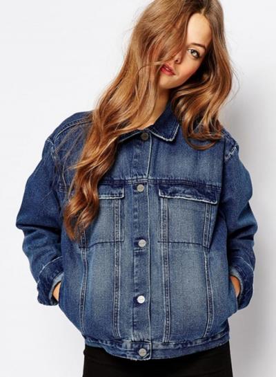 Oasap Women's Vintage Button Front Denim Jacket