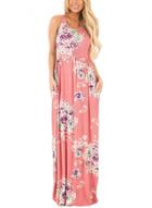 Oasap Summer Sexy Floral Printing Off The Shoulder Round Neck Dress