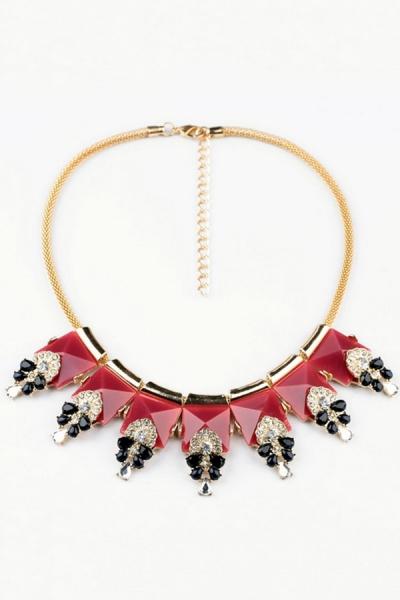 Oasap Bold Snake Chain Short Necklace