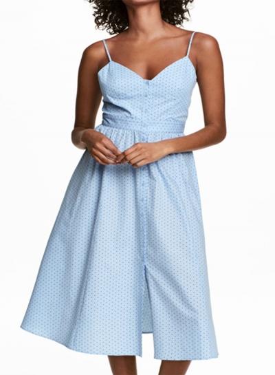 Oasap Lace-up Slim Slip Dress