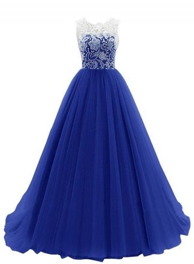 Oasap Women's Lace Paneled Slim Fit Prom Dress