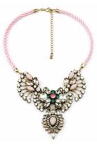 Oasap Shiny Flower Braided Bib Necklace