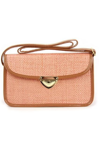 Oasap Exquisite Weaved Messenger Bag With Flap Design