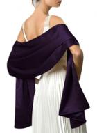 Oasap Women's Solid Color Satin Shawl Wrap