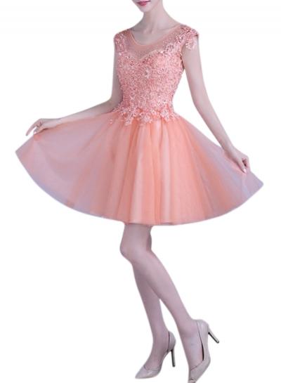 Oasap Women's Sleeveless Sequins Floral Lace Embroidery Cocktail Dress