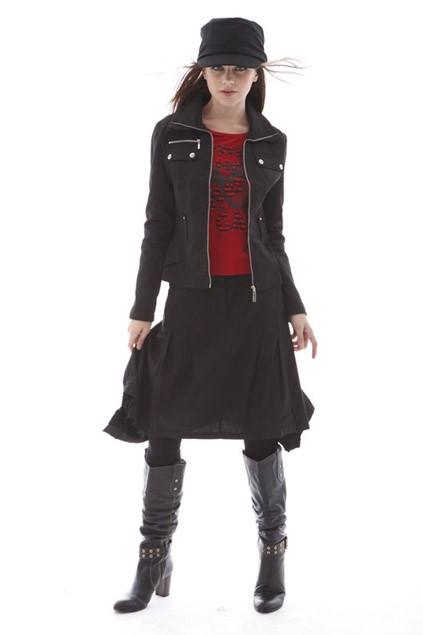 Oasap Mid Length Skirt With Asymmetric Hem