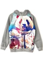 Oasap Panda Man Pattern Hoodie