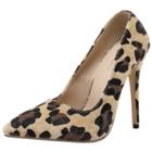 Oasap Pointed Toe Slip-on High Heels Leopard Pumps