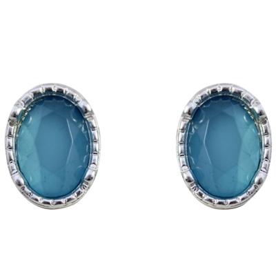 Oasap Retro Faux Stone Embellishment Round Earrings