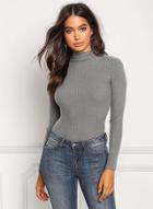 Oasap Mock Neck Long Sleeve Slim Fit Pullover Sweater