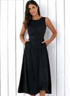 Oasap Fashion Solid Sleeveless A-line Maxi Evening Dress