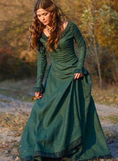 Oasap Vintage Long Sleeve A-line Party Dress