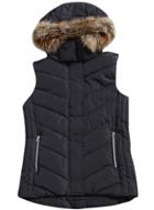 Oasap Women's Solid Color Faux Fur Hooded Quilted Vest