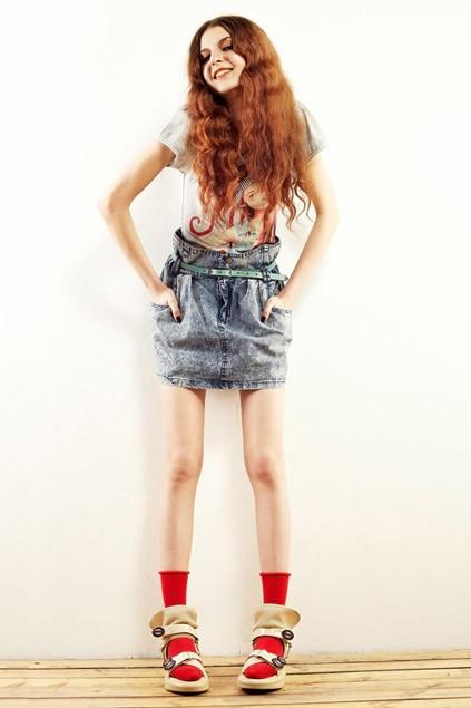 Oasap Retro High Waistline Jean Skirt