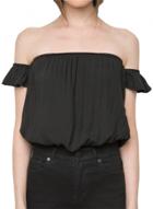 Oasap Women's Fashion Slash Neck Off-shoulder Short Sleeve Blouse