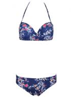 Oasap Retro Floral Printed Bikini Swimwear