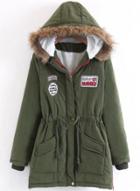 Oasap Fashion Hooded Parka Coat With Faux Fur