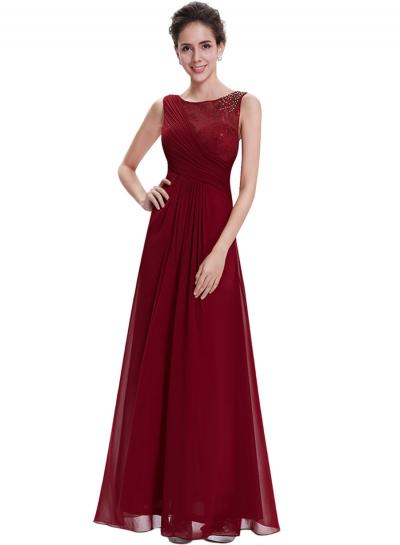 Oasap Women's Floral Lace Trim Ruffled Prom Dress