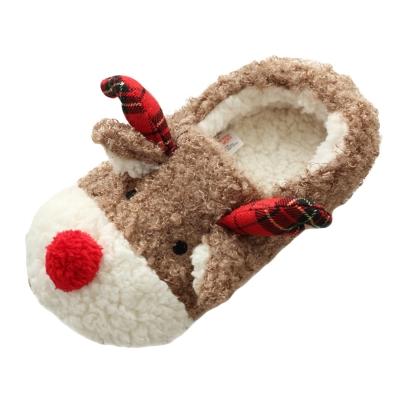 Oasap Cute Round Toe Warm Deer Slippers