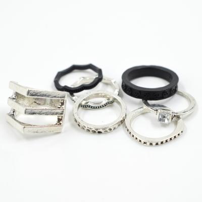 Oasap Women's Fashion Seven Pieces Alloy Circle Round Finger Rings
