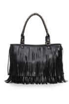 Oasap Trend Black Tassel Bag