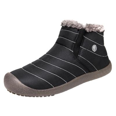 Oasap Fleece Solid Color Round Toe Ankle Snow Boots Shoes