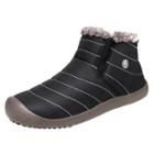 Oasap Fleece Solid Color Round Toe Ankle Snow Boots Shoes