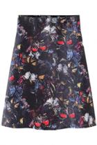 Oasap Sweet Black Butterfly Print A-line Skirt