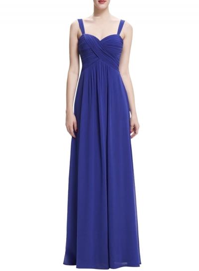 Oasap Women's Elegant Ruffled Spaghetti Strap Prom Dress