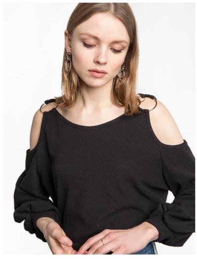Oasap Lantern Sleeve Loose Tee Shirt