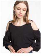 Oasap Lantern Sleeve Loose Tee Shirt