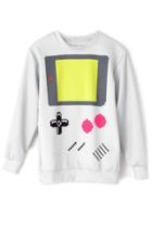 Oasap Grey Digital Calculator Print Sweatshirt