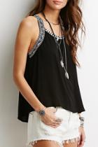 Oasap Casual Embroidery Decoration Loose Fit Tank Top