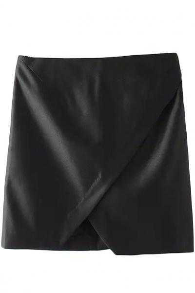 Oasap Concise Bodycon Surplice Front Skirt