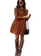 Oasap Casual Long Sleeve Floral Pullover Mini Dress