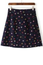 Oasap Floral High Waist Skirt