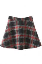 Oasap Vintage Tartan Plaid High Waist A-line Skirt