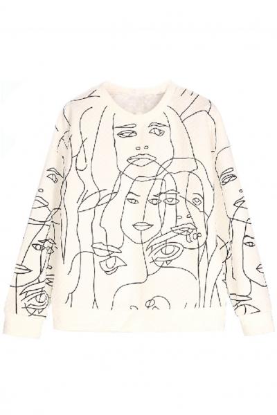 Oasap Artistic Cartoon Sweatshirt