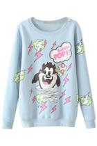 Oasap Bubble Pop Graphic Sweatshirt