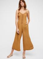 Oasap Backless Spaghetti Strap Lace Patchwork Wide Leg Jumpsuit