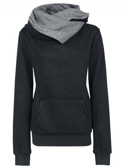Oasap Women's Solid Color Long Sleeve Hooded Sweatshirt