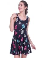 Oasap Halloween Sleeveless Skull A-line Mini Tank Dress