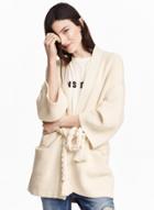 Oasap Women's Fashion Belted Stocking-stitch Cardigan